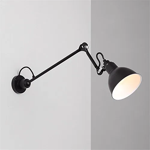 Wall Lights Wall Lamp Modern E14 Bedside Reading Lamp Wall Sconce Adjustable Long Arm Design Black Color Iron Wall Sconce Contemporary Style for Living Room Lighting Bedroom Aisle Indoor Lighting steampunk buy now online