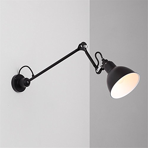 Wall Lights Wall Lamp Modern E14 Bedside Reading Lamp Wall Sconce Adjustable Long Arm Design Black Color Iron Wall Sconce Contemporary Style for Living Room Lighting Bedroom Aisle Indoor Lighting steampunk buy now online