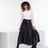 Long Leather Skirt, Wrap High Waisted Skirt, Maxi Gothic Skirt, Vegan Leather Skirt, Goth Steampunk Skirt, Cyberpunk Clothing by Fraktura steampunk buy now online