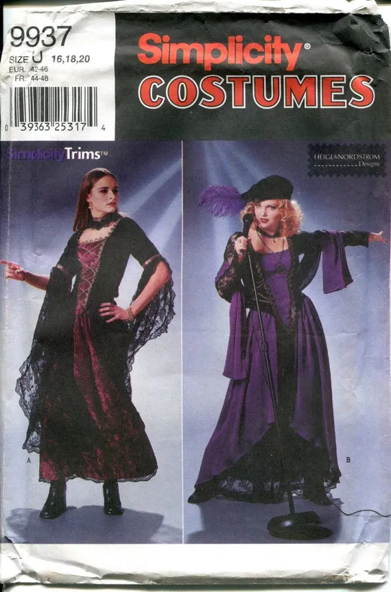 Simplicity Costume Sewing Pattern 9937 - Misses' Gothic/Steampunk Costumes (10-14, 16-20) by chails01 steampunk buy now online Simplicity Costume Sewing Pattern 9937 - Misses' Gothic/Steampunk Costumes (10-14, 16-20) by chails01 steampunk buy now online