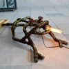 Desk Lamp Study Office Industrial Retro Steampunk Lighting Living Room Bedroom Creative Bedside Lamp DIY Green Bronze Wrought Iron Water Pipe Toad Large Table Lamp E27 with Dimming Switch steampunk buy now online
