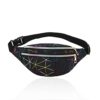 Geometric Bum Bag Waist Bag Holographic Fanny Pack Reflective Color Shiny Belt Bag Unusual for Ladies Travel Party Sports Running Hiking (Black) steampunk buy now online