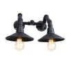 LED Modern Pendant Light, Black 2 Lights Water Pipe Iron Wall Lamp Industrial V-intage Button Switch Wall Lights Steam Punk Loft for Living Room Bedroom Bar Restaurant Deco Modern Chandeliers steampunk buy now online