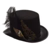GRACEART Steampunk Black Feather Gears Top Hat (None Rose) steampunk buy now online