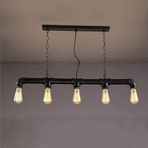 Industrial Vintage Steampunk Water Pipes Chandelier LOFT Retro Wrought Iron Metal Bar Creative Ceiling Pendant Lights Hanging Chain E27 Edison Decoration Suspension Lamp steampunk buy now online