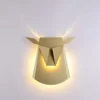 Wall Lights Fixtures Indoor Modern Simple Nordic Creative Bedside Lamp Gold Color Ox Head Wrought Iron Baking Paint Wall Lamp LED Warm Light for House Living Room Bedroom Study Hallway steampunk buy now online