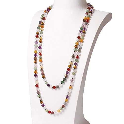 Necklaces for Women Girls 8mm Round Bead Mixed Colour Necklace Sweater Chain 162cm Long Beaded Chain Decoration Necklace Jewelry For Women Choker Necklaces steampunk buy now online