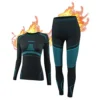 NOOYME Thermal Base Layer Women, Ski Base Layers Women, Ladies Thermal Clothing & Leggings Quick Dry Thermal Underlayer Women Ladies Thermal Underwear Set Black-blue steampunk buy now online