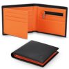 TEEHON® Wallets Mens Slim Genuine Leather RFID Blocking Wallet Mens with 11 Card Holder, 2 banknote compartments, Coin Pocket, ID Window, Minimalist Wallets for Men with Gift Box - Black and Orange steampunk buy now online