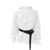 kinstell Men's Medieval Pirate Shirts Lace Up Renaissance Costume Lace Cuff Ruffle Front Colonial Cosplay Tee Top White steampunk buy now online