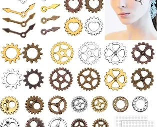 Gukasxi 80 Pieces Steampunk Eye Decals Antique Metal Steampunk Accessories DIY Assorted Color Steampunk Gear Cog Wheel 3D Punk Nail Art Foil Stickers Decal for Party Supplies Clothing Dress Up steampunk buy now online