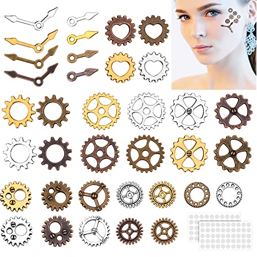 Gukasxi 80 Pieces Steampunk Eye Decals Antique Metal Steampunk Accessories DIY Assorted Color Steampunk Gear Cog Wheel 3D Punk Nail Art Foil Stickers Decal for Party Supplies Clothing Dress Up steampunk buy now online