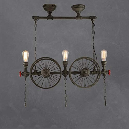 Raelf Retro Industrial 3-head Suspension Lamp Vintage Pendant, Light Metal Water Pipe, Lamp Tube, Bubbling, Steampunk, Industrial Chandelier, 3 Lights, E27 Socket, Edison Lamp, Chandelier, Rust Decora steampunk buy now online