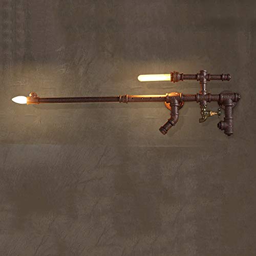 Edison E27 Vintage Wall Light Retro Metal Water Pipe Sconce Steampunk Industrial in Antique Rust Finish Indoor Home Wall Lamp steampunk buy now online