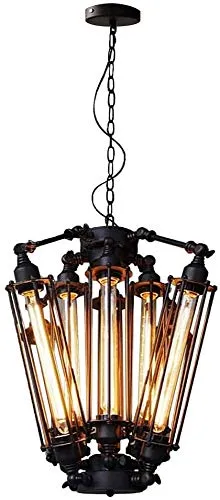 Raelf 8 American Country Retro Industrial Lights Earrings Black Loft Industrial Steampunk Steel Ceiling Light Industrial European Style Restaurant Bar Punk Eight Head Iron Labrad steampunk buy now online