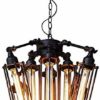 Raelf 8 American Country Retro Industrial Lights Earrings Black Loft Industrial Steampunk Steel Ceiling Light Industrial European Style Restaurant Bar Punk Eight Head Iron Labrad steampunk buy now online