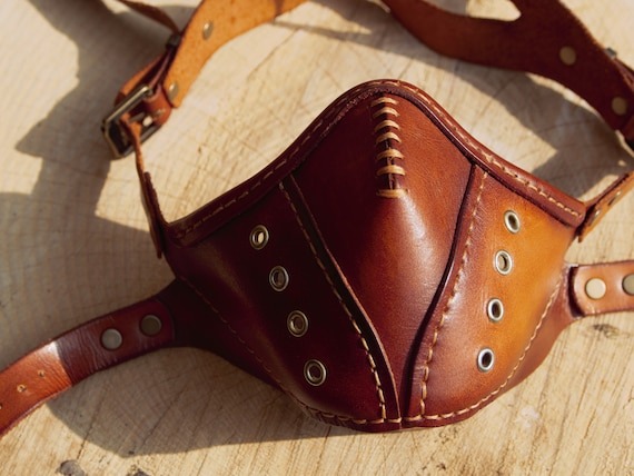Handmade Leather mask by BeSavageLeather steampunk buy now online