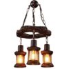 Industrial Chandelier Retro Farmhouse Lighting Fixture Distressed Wood Beam Large Linear Island Pendant Lights Steampunk Rustic 1/2 Heads Ceiling Hanging Lamp Modern Chandeliers (Color : 3-heads) steampunk buy now online
