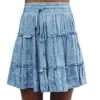 AMhomely Women Summer Casual Bohe High Waist Ruffled Floral Print Beach Short Skirt Sale UK Size Lovely Dresses Blue steampunk buy now online