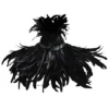 keland Gothic Feather Shrug Cape Shawl Choker Collar Halloween Costume (Black B)(Size: One Size) steampunk buy now online