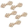 WANDIC Cardigan Clips, 5 Pairs Vintage Hollow Flower Cape Fasteners Sew On Hooks And Eyes Cardigan Clip Cloak Clasp Fasteners For Sweater Shawl, Light Gold steampunk buy now online