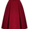 Women Medieval Midi Skirt Renaissance Swing A Line Pleated Skirt Wine M steampunk buy now online