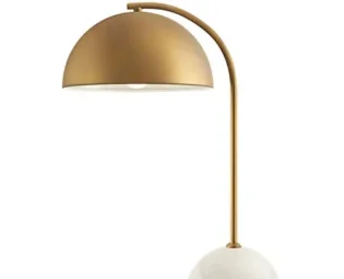 Desk Lamp Study Office Bedroom Bedside Reading Lamp Modern Simple Lighting Semicircle Shade Adjustable Plating Wrought Iron Brass Table Lamp Marble Base E27 Light with Button Switch steampunk buy now online