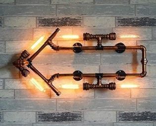 GLXLSBZ Wall Lighting Fixture 6-Lights Industrial Steam Punk Wall Light Antique Metal Wall Lantern Water Pipe Style Retro Wall Mount (Home Lighting) steampunk buy now online