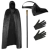 Plague Doctor Costume 4 Piece Set - Plague Doctors Mask Plague Doctor Gloves Plague Doctor Staff and Plague Doctor Robe - Plague Doctor Halloween Costumes for Men - Halloween Plague Doctor Outfit steampunk buy now online