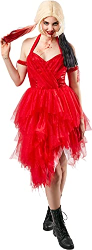 Rubie's Official Harley Quinn Ladies Red Dress Halloween Suicide Squad 2 Women's Villain Costume - Size Small steampunk buy now online