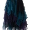 YILEEGOO Women's Tulle Skirt High Waist Tiered Layered Mesh Ballet Prom Party Tulle Tutu A-line Midi Skirt (Green, ONE Size) steampunk buy now online