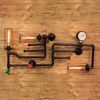 Simple And Cool Wall Lamp Wall Lamps Industrial Wall Light 36" Long Pipe Fixture with Metal Cage Frame, Edison E27 3-Lights Retro Loft Valve Tap Decorative Wall Lamp Sconce Steampunk Wrought Iron Wate steampunk buy now online