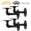 Shelf Brackets, 4PCS Industrial Pipe Shelf Bracket for Floating Shelves Book Shelf Plumbing Pipe Shelf or Scaffold Board, 5.9'' X 3.15'' (15 X 8 cm), Black steampunk buy now online