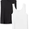 Amazon Essentials Women's Slim-Fit Vest, Pack of 2, Black/White, M steampunk buy now online