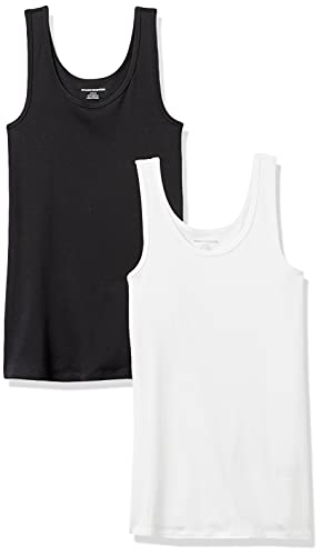 Amazon Essentials Women's Slim-Fit Vest, Pack of 2, Black/White, M steampunk buy now online