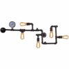 WGFGXQ Vintage Industrial Black Steampunk Metal Retro Pipe with 5-Lights Vintage Wall Lamp Design Wall Lights Iron Water Pipe Light Wall Lamp E27 Indoor Bedside Corridor Bar steampunk buy now online