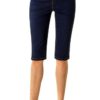 Roman Originals Knee Length Jeggings Cropped Jean Shorts Denim Leggings Capri Pants Stretch Short Legged Summer Crops Pedal Pusher Ladies Elasticated High Waist Cotton Casual - Indigo - Size 16 steampunk buy now online