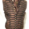 3pcs Steampunk Brown Waistcoat with black Braiding with self tie brown silk Cravat ,cog tiepin in to fit chest size 38”,40”42"44"46" by SteamPunkMastery steampunk buy now online