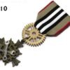 Steampunk pin badge brooch medal silver crossed spanners #MSM10 by CaptainCumberpatch steampunk buy now online
