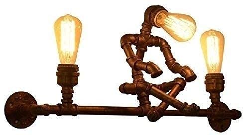 GLXLSBZ Wall Lighting Fixture American Retro Bedroom Bedside Light Aisle Study Decoration Creative Restaurant Bar Wall Lantern Illumi(Home Lighting) steampunk buy now online