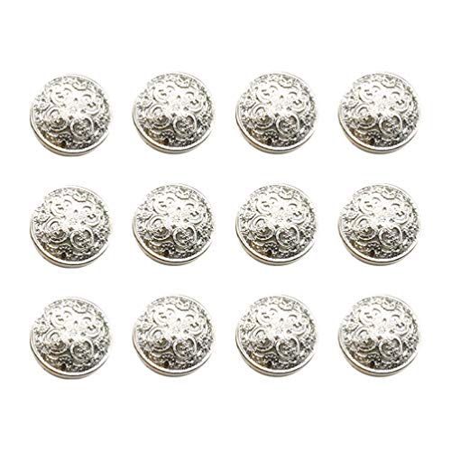Milisten 30pcs Metal Round Flat Buttons Coats Buttons Jacket Button Shirt Suit Trousers Buttons for DIY Craft Sewing Buttons Silver 20mm steampunk buy now online