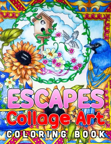 ESCAPES Collage Art Coloring Book: Fabulous Coloring Pages With Incredible Illustrations Unleash Creativity Energy Gift Idea For Kids, Teens Fun And Relaxation steampunk buy now online