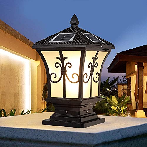 Solar LED Post Lamp Outdoor Wall Lamp Garden Decoration Pillar Lantern Household Super Bright Waterproof Door Gate Light Column Lamp steampunk buy now online