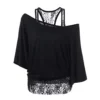 Janly Clearance Sale Ladies Blouse , Women Plus Size Lace Loose Casual Long Sleeve Tops Blouse Shirt , for St Patrick's Day Easter (Black-XL) steampunk buy now online Janly Clearance Sale Ladies Blouse , Women Plus Size Lace Loose Casual Long Sleeve Tops Blouse Shirt , for St Patrick's Day Easter (Black-XL) steampunk buy now online
