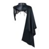 iiniim Mens Faux Leather Shoulder Cover Cape Steampunk Armors for Halloween Role Play Black L steampunk buy now online
