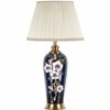 Desk Lamp,European Style Light Luxury Enamel Ceramic Table Lamp Black,American New Chinese Style Marble Living Room Bedroom Study Decoration Bedside Lamp steampunk buy now online