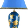 Exquisite Works, Golden Printing Blue Ceramic Large Table Lamp, Bedroom Bedside Lamp, Home Room Desktop Decoration, for Living Room, Corridor, Lounge steampunk buy now online Exquisite Works, Golden Printing Blue Ceramic Large Table Lamp, Bedroom Bedside Lamp, Home Room Desktop Decoration, for Living Room, Corridor, Lounge steampunk buy now online