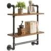 YMYNY 2-Tier Industrial Pipe Wall Mount Shelves, Rustic Storage Shelves, Floating Shelves, Wall Mount Bookshelf, Kitchen Spice Rack, for Bedroom, Kitchen, Living Room, Bathroom HRF-TM014 steampunk buy now online YMYNY 2-Tier Industrial Pipe Wall Mount Shelves, Rustic Storage Shelves, Floating Shelves, Wall Mount Bookshelf, Kitchen Spice Rack, for Bedroom, Kitchen, Living Room, Bathroom HRF-TM014 steampunk buy now online