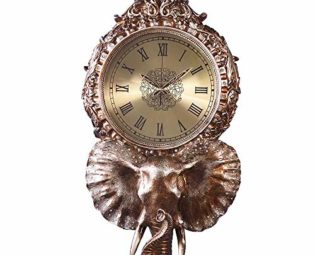 OH Artwork Wall Wall Clock Art，European Style Elephant Decoration Silent Clock，for Home, Living Room, Kitchen,Den Wall Decoration ，Resin Ready to Hang Kitchen Clock steampunk buy now online