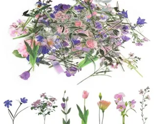 80 Pcs Flower Stickers, Self-Adhesive Floral Style Paper Stickers for Scrapbook Letters Wall Notebook Card Window Making DIY (Style 1) steampunk buy now online